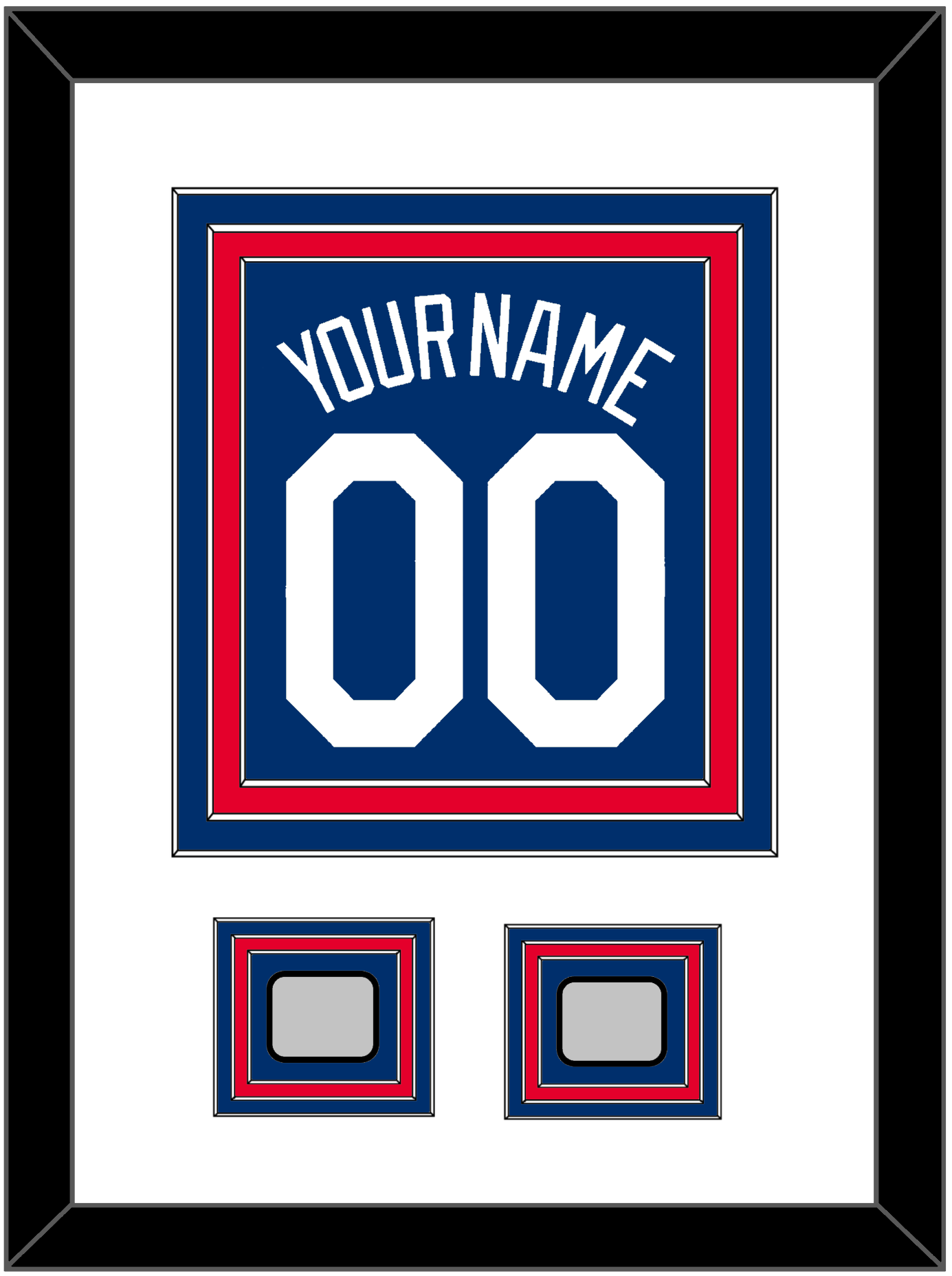 Los Angeles Name, Number & 2 World Series Jersey Patches - Alternate Road Blue - Premier Tier 2