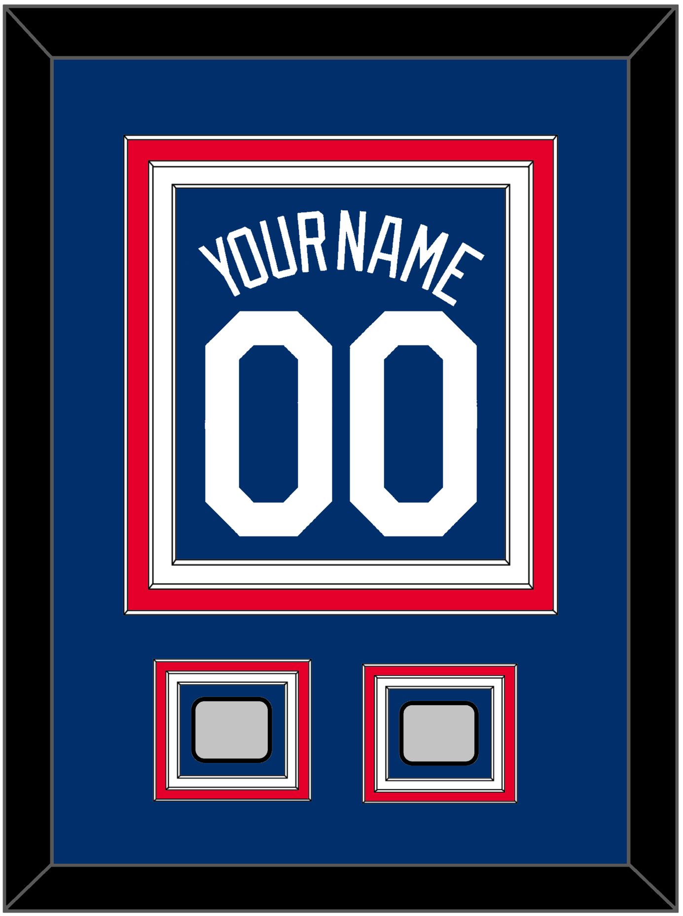 Los Angeles Name, Number & 2 World Series Champions Patches - Alternate Road Blue - Premier Tier 3