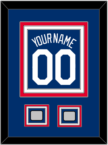 Los Angeles Name, Number & 2 World Series Champions Patches - Alternate Road Blue - Premier Tier 3