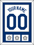 Los Angeles Name, Number & 3 World Series Champions Patches - Home White (2007-2023) - Single Mat 1