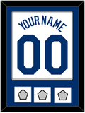 Los Angeles Name, Number & 3 World Series Champions Patches - Home White (2007-2023) - Single Mat 1