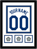 Los Angeles Name, Number & 3 World Series Jersey Patches - Home White (2007-2023) - Double Mat 1