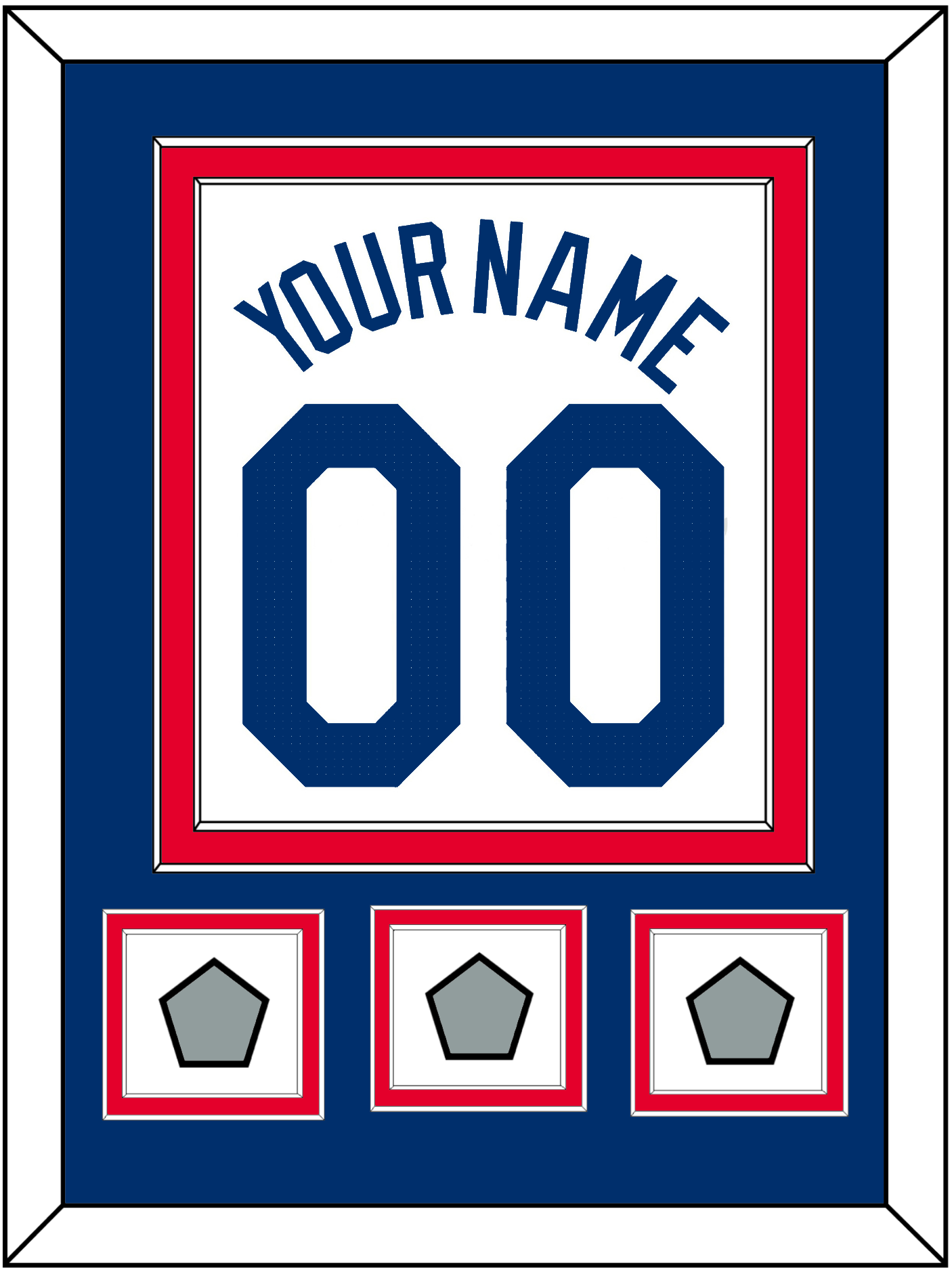 Los Angeles Name, Number & 3 World Series Jersey Patches - Home White (2007-2023) - Signature Tier 2
