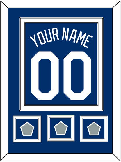 Los Angeles Name, Number & 3 World Series Jersey Patches - Alternate Blue - Signature Tier 2