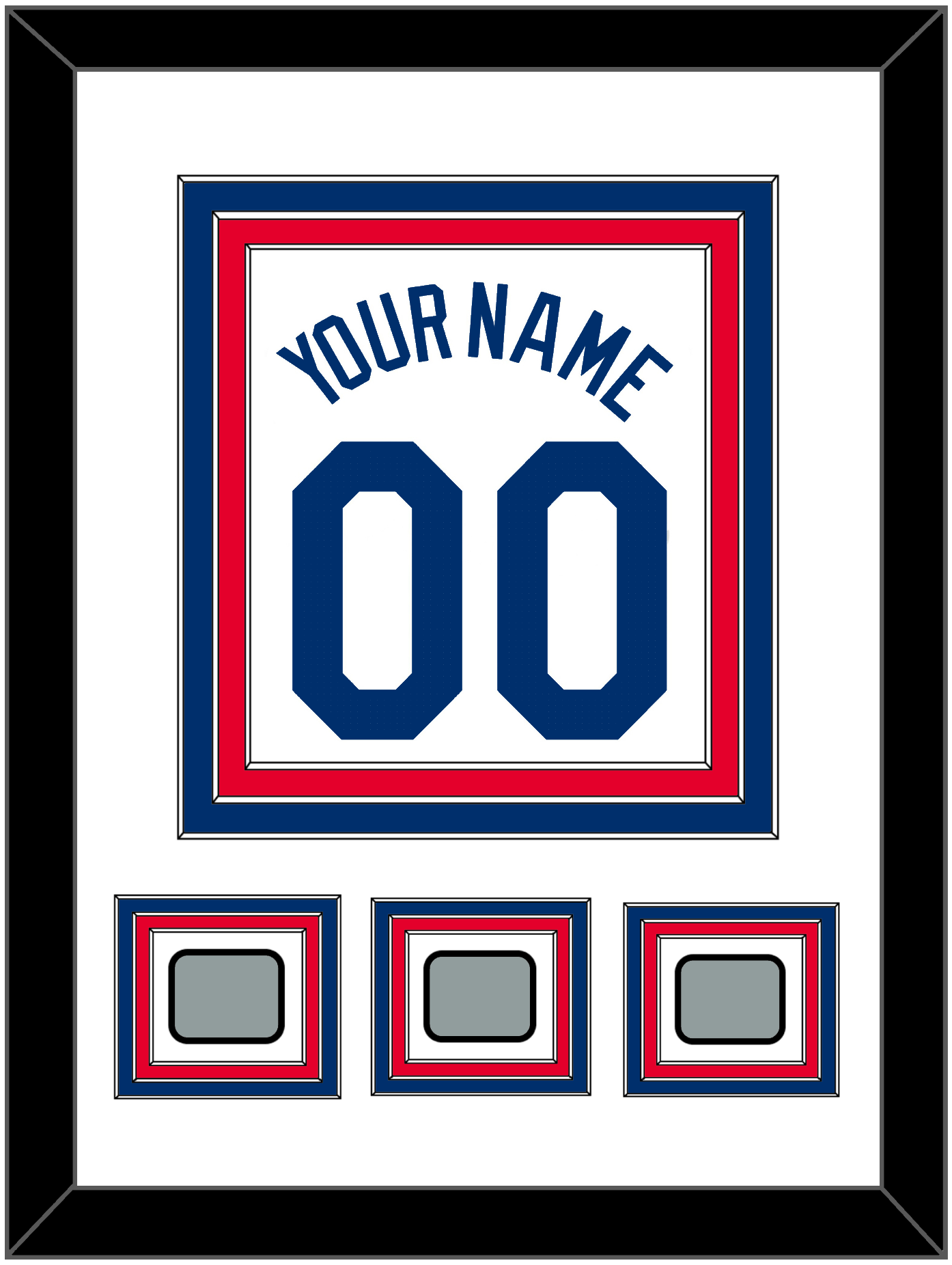Los Angeles Name, Number & 3 World Series Jersey Patches - Home White (2007-2023) - Premier Tier 1