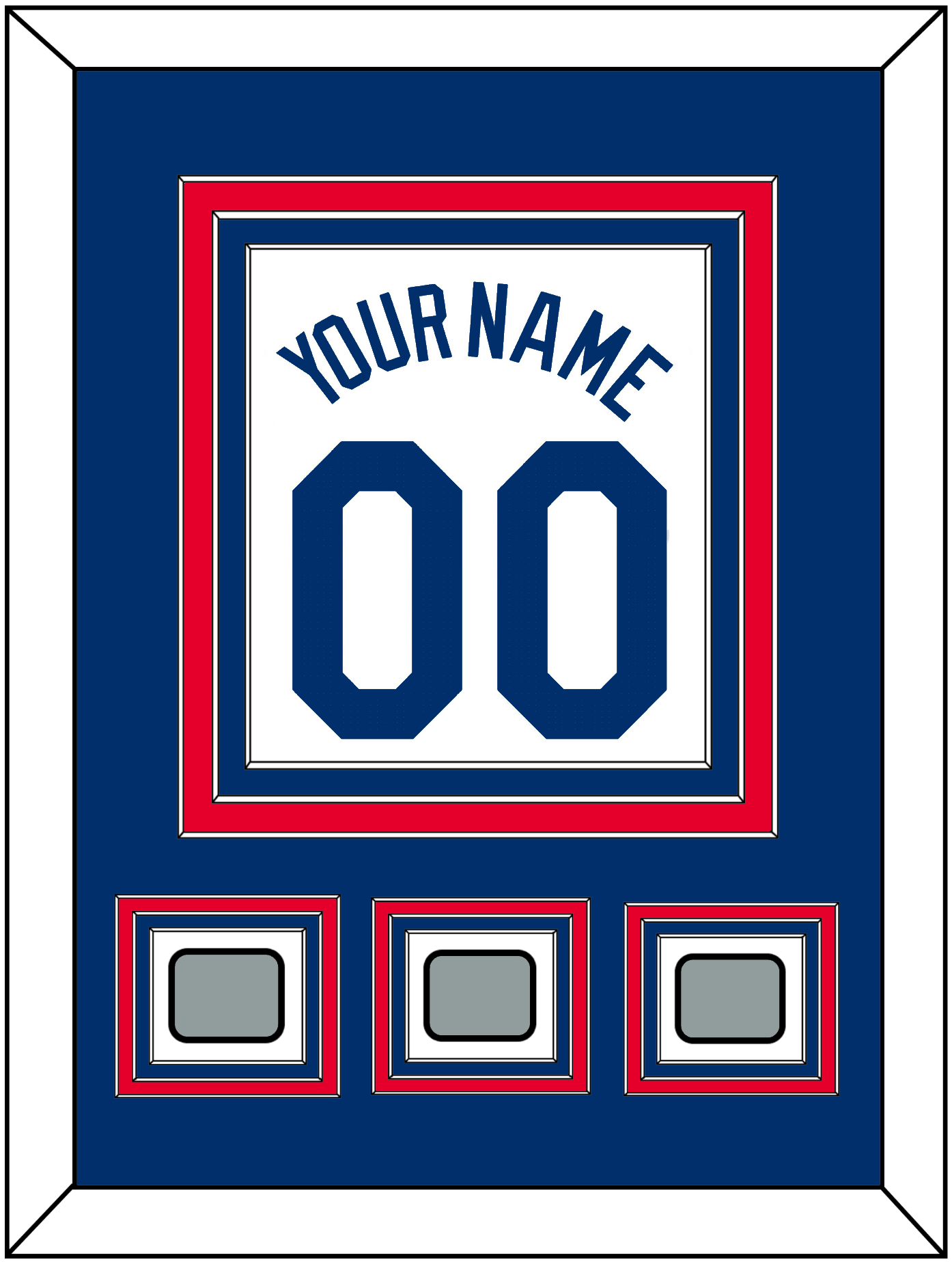 Los Angeles Name, Number & 3 World Series Jersey Patches - Home White (2007-2023) - Premier Tier 3