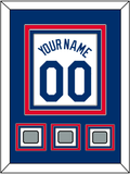 Los Angeles Name, Number & 3 World Series Champions Patches - Home White (2007-2023) - Triple Mat 3