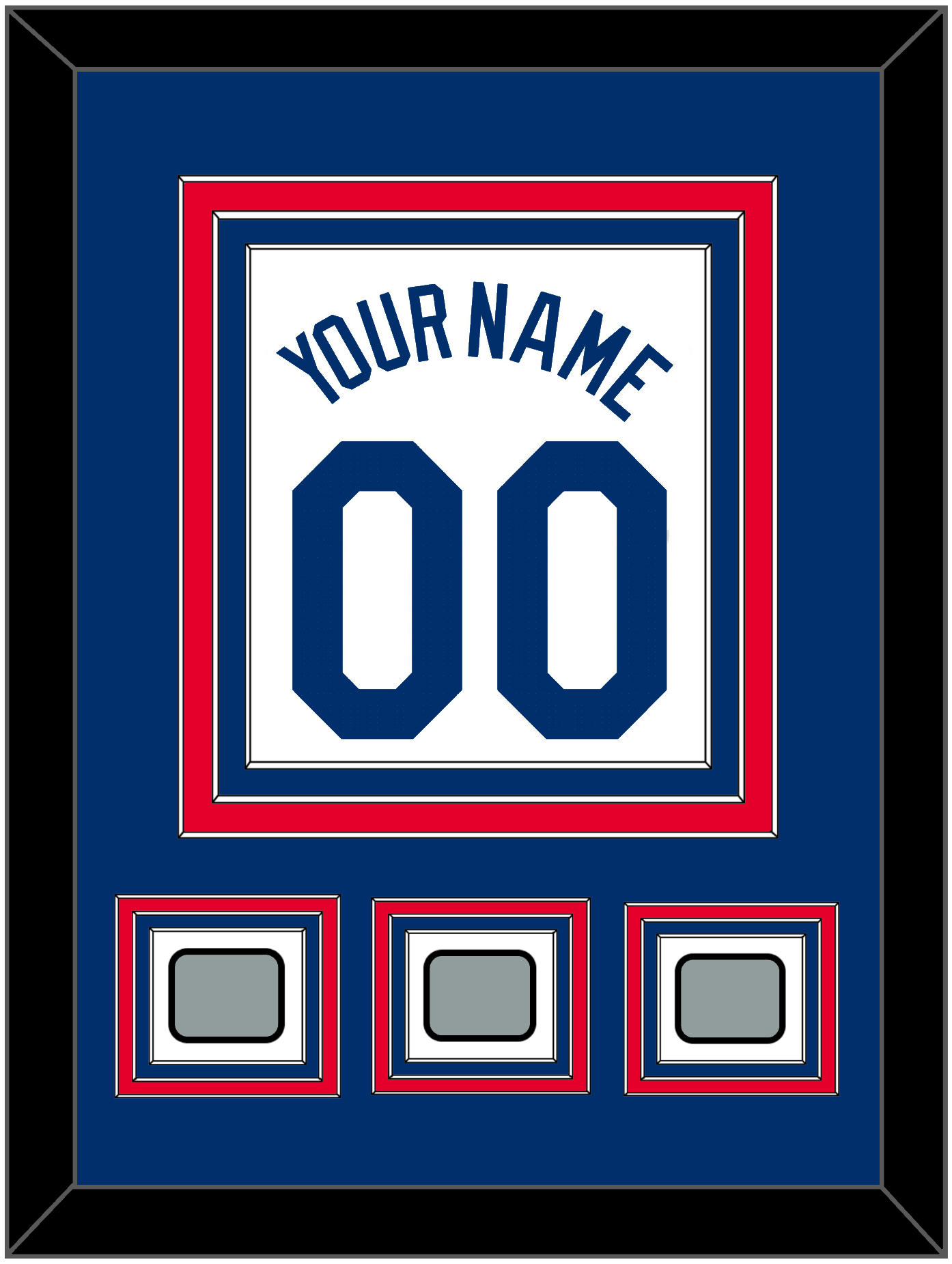 Los Angeles Name, Number & 3 World Series Jersey Patches - Home White (2007-2023) - Premier Tier 3
