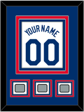 Los Angeles Name, Number & 3 World Series Champions Patches - Home White (2007-2023) - Triple Mat 3