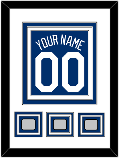 Los Angeles Name, Number & 3 World Series Champions Patches - Alternate Blue - Premier Tier 1