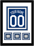 Los Angeles Name, Number & 3 World Series Champions Patches - Alternate Blue - Triple Mat 1