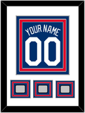 Los Angeles Name, Number & 3 World Series Jersey Patches - Alternate Blue - Triple Mat 2