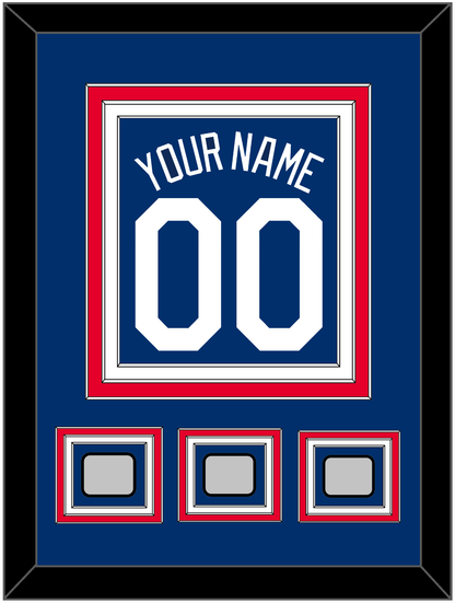 Los Angeles Name, Number & 3 World Series Jersey Patches - Alternate Blue - Premier Tier 3