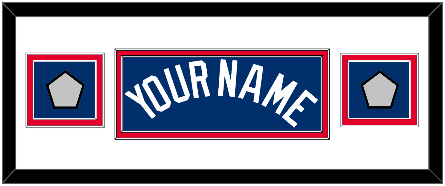 Los Angeles Name & 2 World Series Champions Patches - Alternate Road Blue - Signature Tier 2