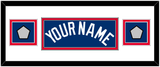 Los Angeles Name & 2 World Series Jersey Patches - Alternate Road Blue - Double Mat 2