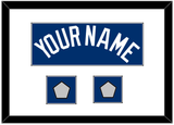 Los Angeles Name & 2 World Series Champions Patches - Alternate Road Blue - Single Mat 1