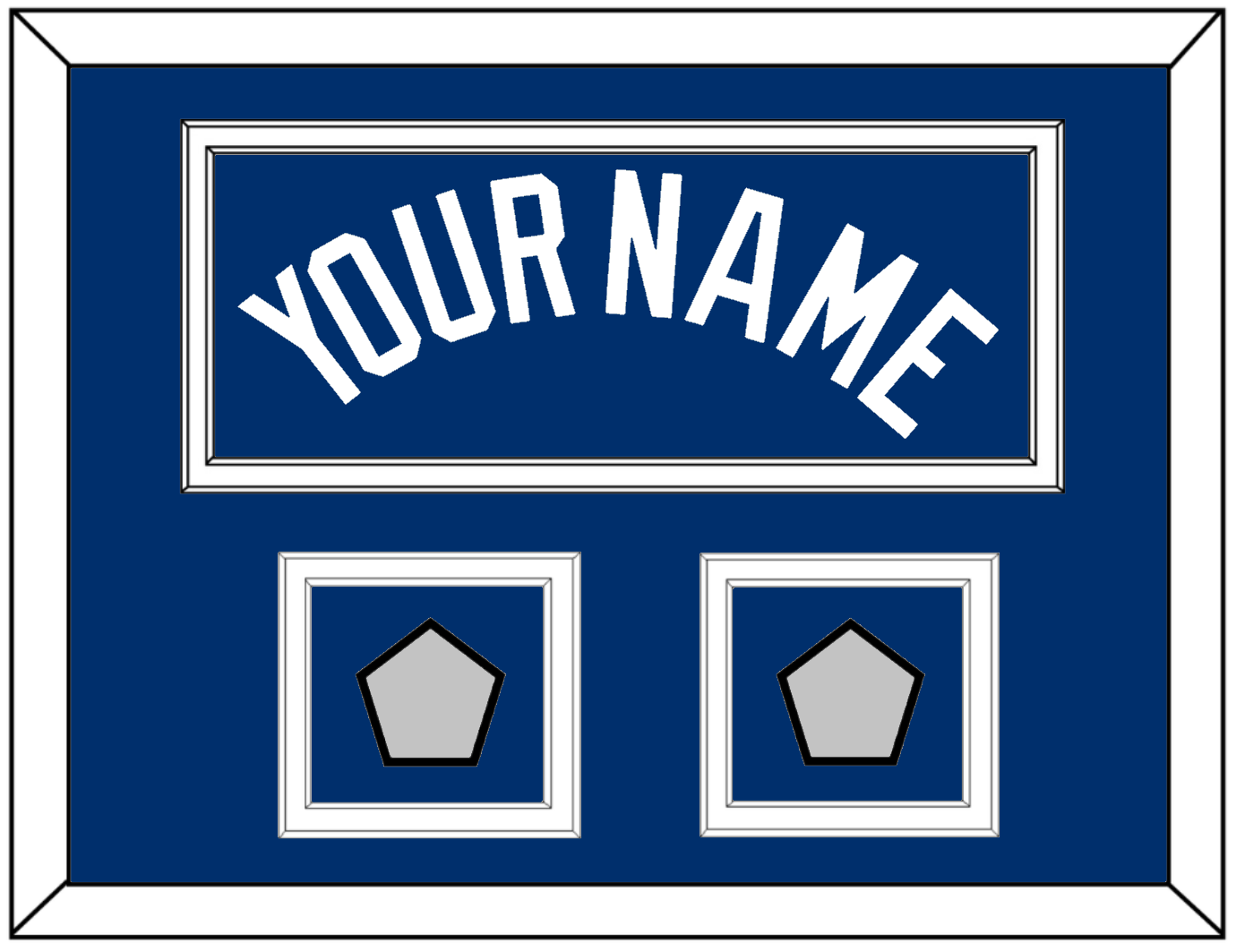Los Angeles Name & 2 World Series Jersey Patches - Alternate Road Blue - Signature Tier 3