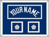 Los Angeles Name & 2 World Series Champions Patches - Alternate Road Blue - Double Mat 3