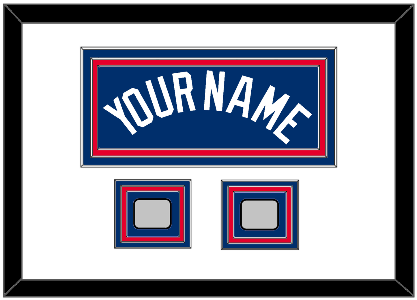 Los Angeles Name & 2 World Series Jersey Patches - Alternate Road Blue - Premier Tier 3