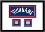 Los Angeles Name & 2 World Series Jersey Patches - Alternate Road Blue - Triple Mat 3