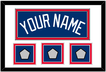 Los Angeles Name & 3 World Series Jersey Patches - Alternate Blue - Signature Tier 1