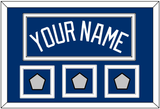 Los Angeles Name & 3 World Series Jersey Patches - Alternate Blue - Double Mat 2