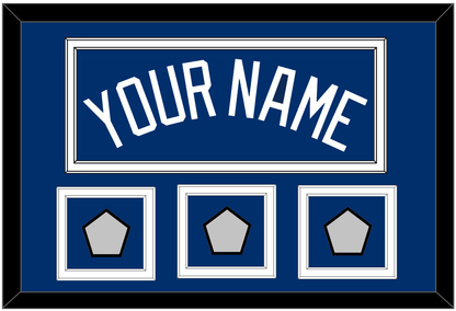 Los Angeles Name & 3 World Series Jersey Patches - Alternate Blue - Signature Tier 2
