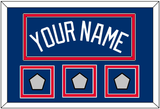 Los Angeles Name & 3 World Series Champions Patches - Alternate Blue - Double Mat 3