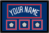 Los Angeles Name & 3 World Series Champions Patches - Alternate Blue - Double Mat 3