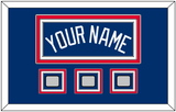 Los Angeles Name & 3 World Series Jersey Patches - Alternate Blue - Triple Mat 3