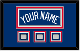 Los Angeles Name & 3 World Series Jersey Patches - Alternate Blue - Triple Mat 3
