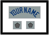 Los Angeles Name & 2 World Series Jersey Patches - Road Gray - Single Mat 1