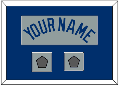 Los Angeles Name & 2 World Series Champions Patches - Road Gray - Essential Tier 3