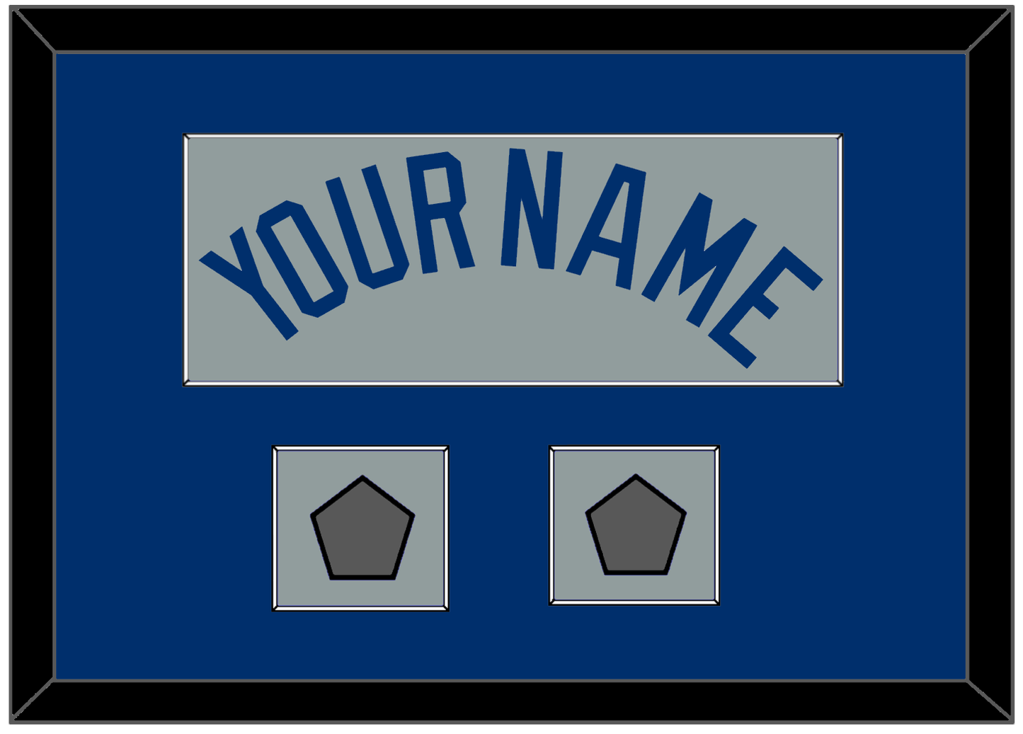 Los Angeles Name & 2 World Series Champions Patches - Road Gray - Essential Tier 3