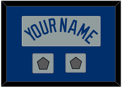 Los Angeles Name & 2 World Series Champions Patches - Road Gray - Essential Tier 3