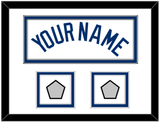 Los Angeles Name & 2 World Series Champions Patches - Home White (2007-2023) - Double Mat 1
