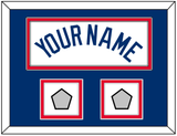 Los Angeles Name & 2 World Series Champions Patches - Home White - Double Mat 3
