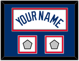Los Angeles Name & 2 World Series Jersey Patches - Home White - Double Mat 3