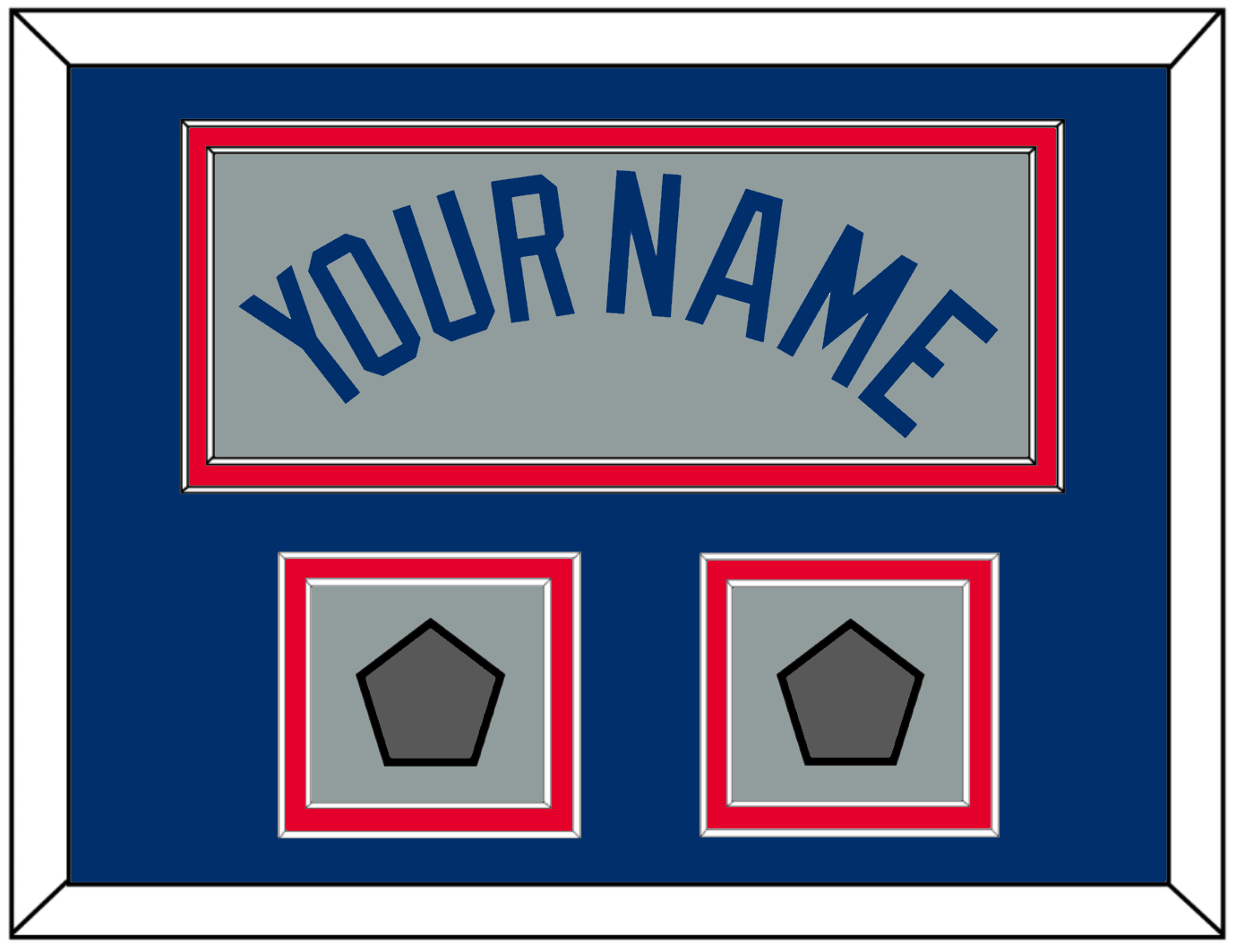 Los Angeles Name & 2 World Series Jersey Patches - Road Gray - Signature Tier 3