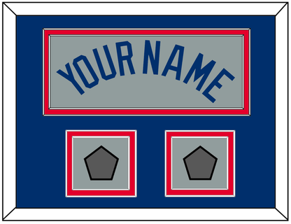 Los Angeles Name & 2 World Series Jersey Patches - Road Gray - Signature Tier 3