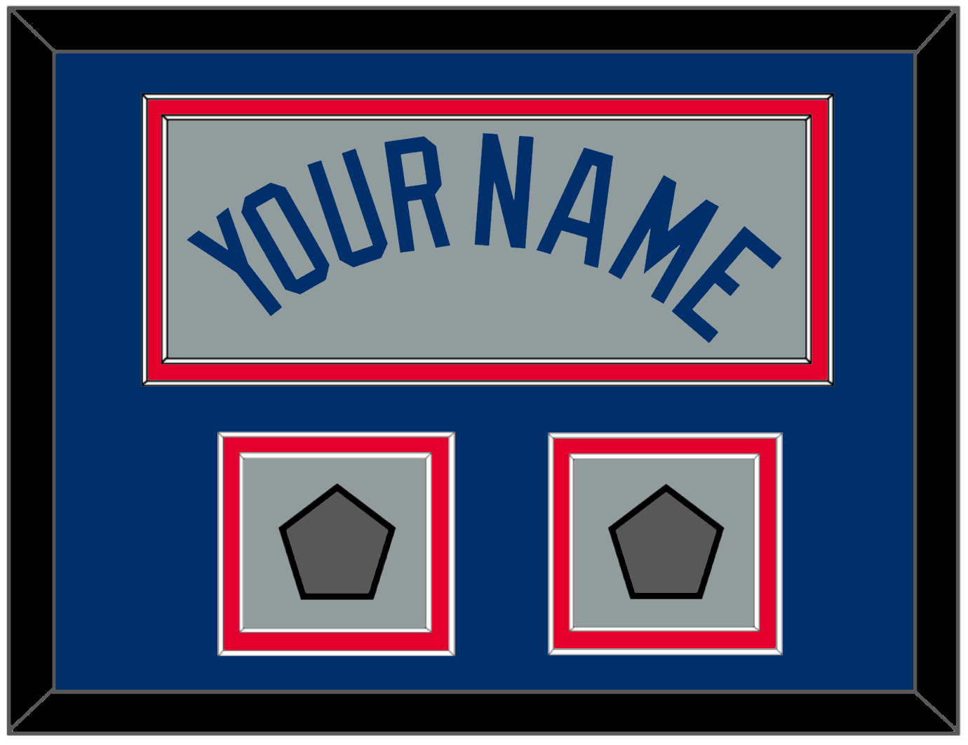 Los Angeles Name & 2 World Series Champions Patches - Road Gray - Signature Tier 3