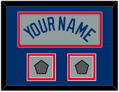 Los Angeles Name & 2 World Series Champions Patches - Road Gray - Signature Tier 3