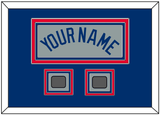Los Angeles Name & 2 World Series Champions Patches - Road Gray - Triple Mat 3