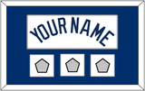 Los Angeles Name & 3 World Series Champions Patches - Home White - Single Mat 1