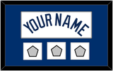 Los Angeles Name & 3 World Series Champions Patches - Home White - Single Mat 1