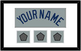 Los Angeles Name & 3 World Series Jersey Patches - Road Gray - Single Mat 1