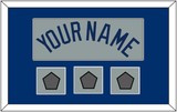 Los Angeles Name & 3 World Series Champions Patches - Road Gray - Single Mat 2