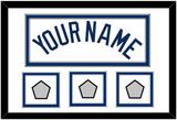 Los Angeles Name & 3 World Series Jersey Patches - Home White (2007-2023) - Double Mat 1