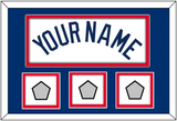 Los Angeles Name & 3 World Series Champions Patches - Home White - Double Mat 2