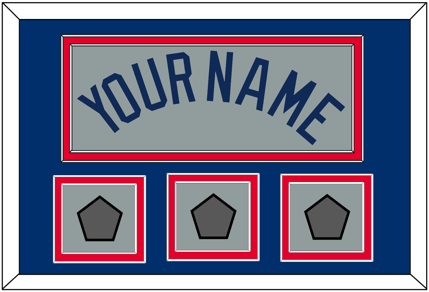 Los Angeles Name & 3 World Series Champions Patches - Road Gray - Signature Tier 2
